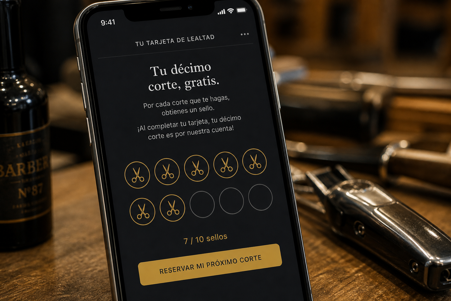 Tarjeta digital de sellos
